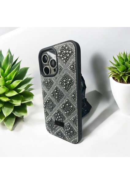 Iphone 16 Pro Max Lens Hediyeli Lüx Kristaller Taşlı Içi Kadife Kaliteli Telefon Kılıfı