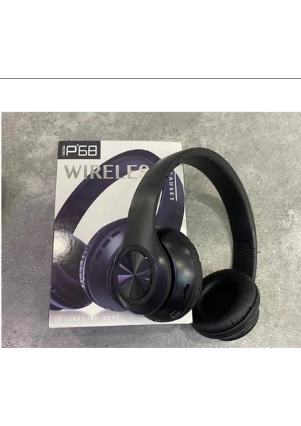 P68 Mikofonlu Sd Kart Girişli Fm Radyolu Bluetooth 5. 0 Kulak Üstü Kulaklık fırsatları