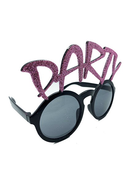Nessiworld Party Yazılı Simli Pembe Renk Parti Gözlüğü 15X7 cm