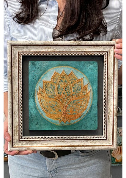 Renkli Taş Duvar Tablosu 30X30 Cm, Şık Dekor ve Hediye Seçeneği fırsatları