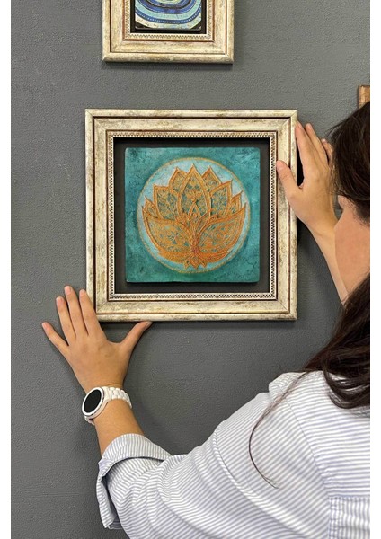 Renkli Taş Duvar Tablosu 30X30 Cm, Şık Dekor ve Hediye Seçeneği