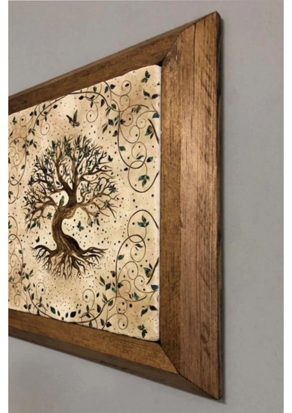 Renkli Hayat Ağacı Doğaltaş Tablo 28X28 Cm, Şık ve Anlamlı Hediye Seçeneği modelleri