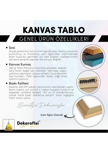 3'lü Kanvas Tablo Seti, Renkli ve Modern Dekoratif Kuleler fırsatları