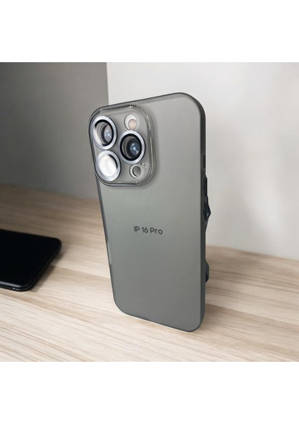 Iphone 16 Pro Gri Renk Lens Korumalı Kaliteli Silikon Telefon Kılıfı modelleri
