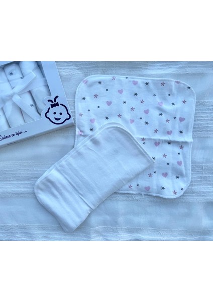 Bebek Ağız Silme Mendili & Yeni Doğan 6'lı Mendil & Penye Desenli - Kutulu 20X20 modelleri