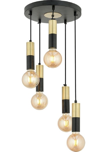 Modern 5'li Metalik Sarkıt Avize, Genç Odası, Mutfak ve Salon Için Şık Aydınlatma fiyatları