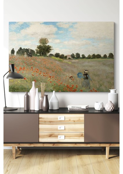 Yeşil Gelincikler Tablosu, Estetik Duvar Dekoru, Sanat ve Doğa Uyumu