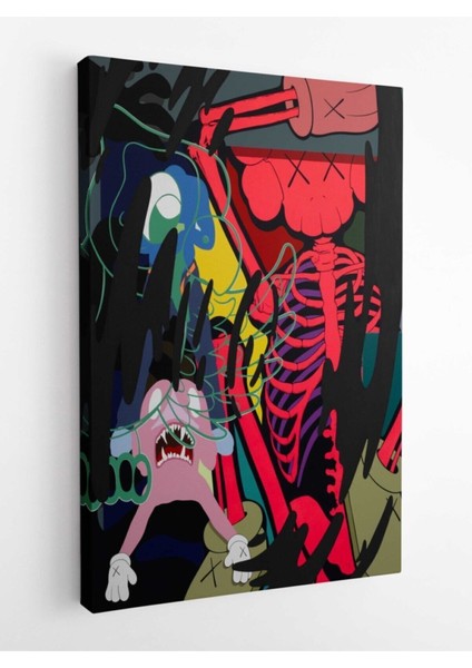 Çok Renkli Modern Kanvas Tablo, Şık ve Canlı Dekorasyon Parçası