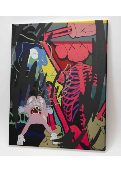 Çok Renkli Modern Kanvas Tablo, Şık ve Canlı Dekorasyon Parçası fiyatları