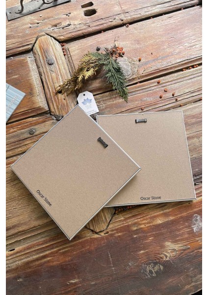 Renkli Taş Duvar Dekoru Tablo Seti 20X20 Cm, 2'li Paket fırsatları