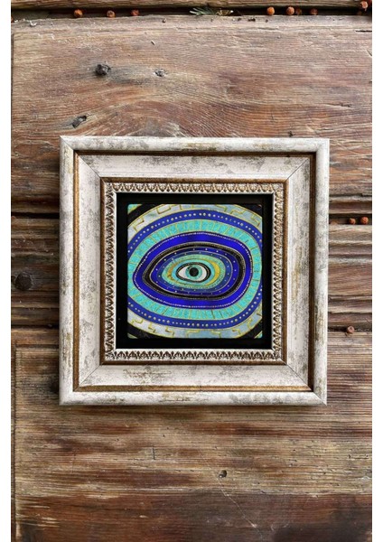 Renkli Taş Çerçeveli 20X20CM 4'lü Set, Şık ve Zarif Dekoratif Tablo modelleri