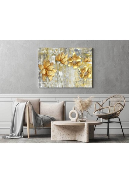 Renkli Çiçek Temalı Kanvas Tablo, Dekoratif ve Estetik Hediye Seçeneği