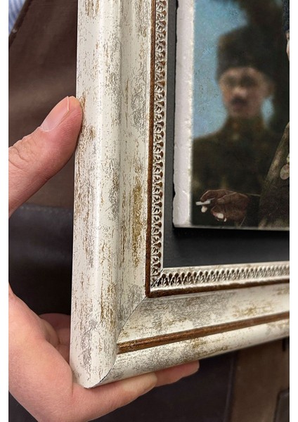Renkli Taşlı Çerçeveli Duvar Tablosu 30X30 Cm, Atatürk Temalı Dekorasyon indirimleri