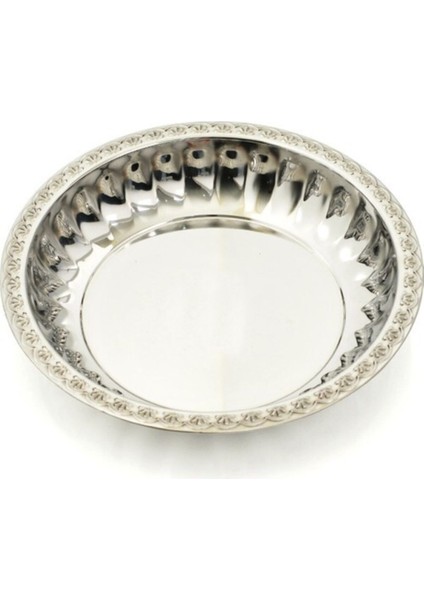 Şık 27 cm Çelik Salata ve Meyve Tabağı, Dayanıklı ve Modern Tasarım fiyatları