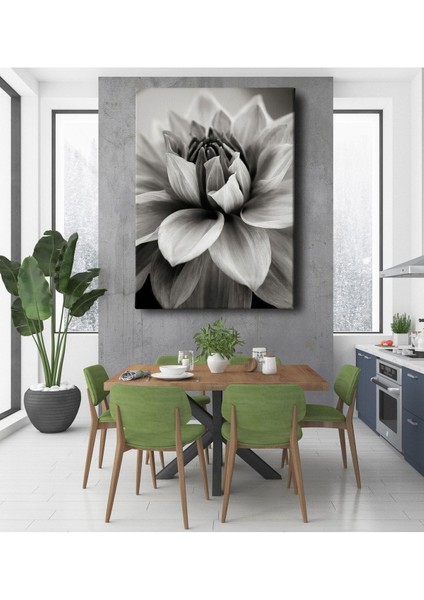 Çok Renkli Modern Çiçek Temalı Kanvas Tablo, Dekoratif ve Şık Ofis Aksesuarı