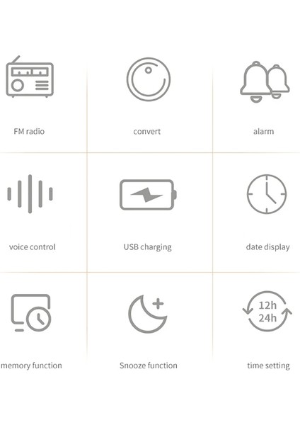 Fm Radyo Led Dijital Çalar Saat, Elektronik Saat, Sıcaklık- Nem- Takvim Göstergeli Saat fırsatları