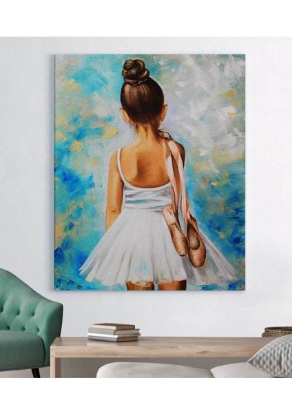 Çok Renkli Kadın Bale Resimli Kanvas Tablo, Şık ve Canlı Dekorasyon Parçası