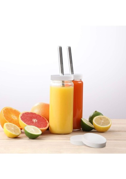 Turuncu 480ML Cam Bardak, Pipetli ve Hava Geçirmez Kapakli, Meyve Suyu Içimi Için Ideal fırsatları
