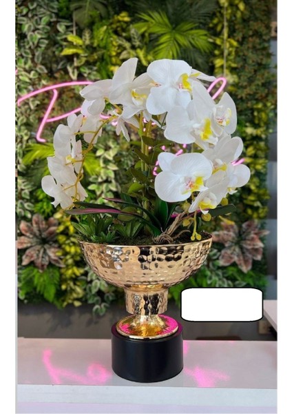 Yapay Vazolu Çiçek, Şık ve Dayanıklı Dekoratif Bitki Feneri