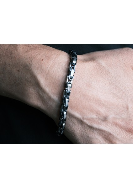 Saaden Erkek Çelik Kral Bileklik