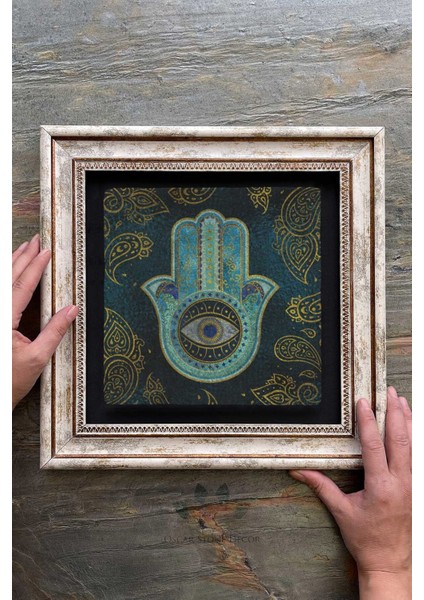 Renkli Taşlı Duvar Tablosu 30X30 Cm, Şık ve Dekoratif Ev Aksesuarı fiyatları