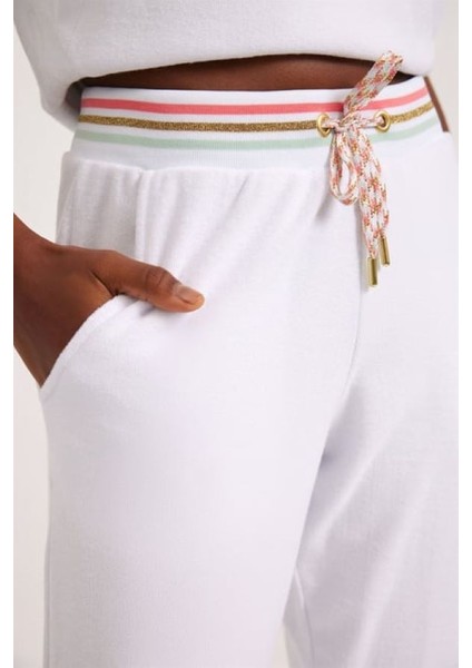 Kadın Havlu Eşofman Altı Beyaz modelleri