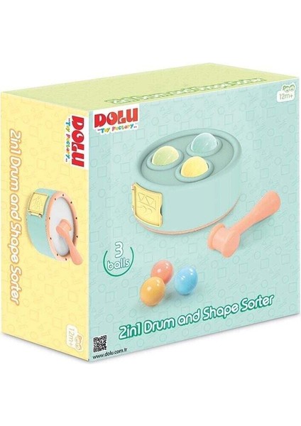 5193 Oyuncak 2si 1 Arada Davul ve Top Oyunu