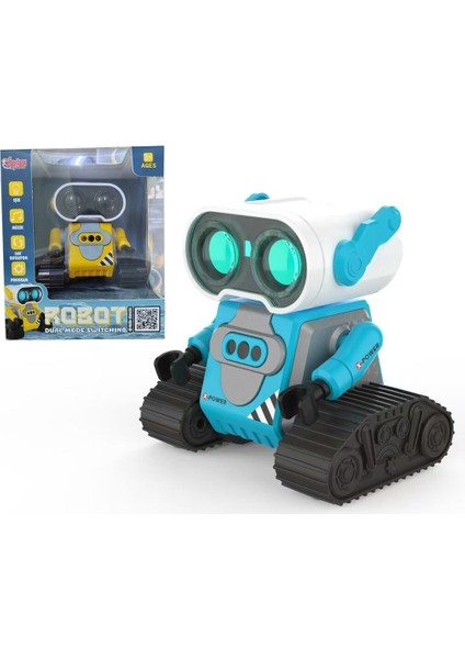 S-023 4568 Mavi-Sarı Uk Ff Şarjlı 2 4g Robot Araba