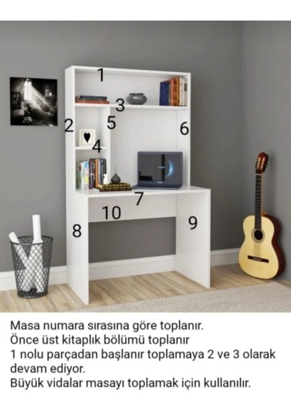 Çalışma Masası. Bilgisayar Masası. Kitaplıklı Çalışma Masası. fiyatları