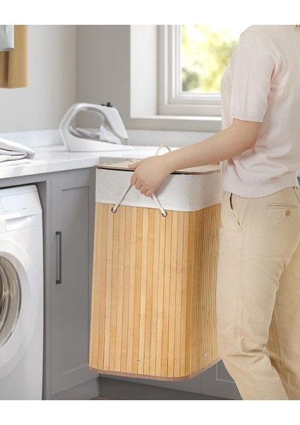 Bambu Kirli Çamaşır Sepeti Dikdörtgen modelleri
