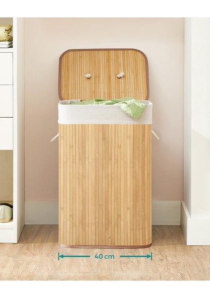 Bambu Kirli Çamaşır Sepeti Dikdörtgen indirimleri