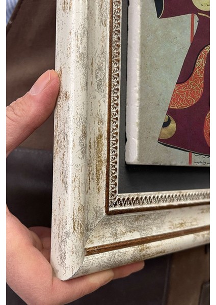 Renkli Taş Duvar Dekoru 30X30 cm Osmanlı Kaftan Kolajlı Tablo indirimleri