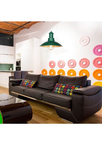 Yeşil ve Turuncu Şık Sarkıt Aydınlatma, Modern Tasarım ve Enerji Verimliliğiyle Ideal Seçim