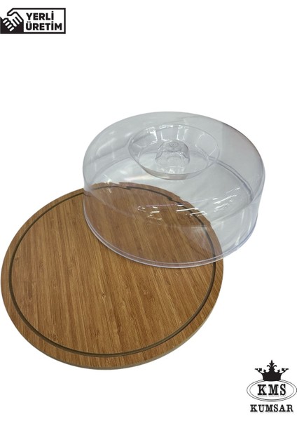Ahşap ve Akrilik Kaplı Kek Fanusu, Orta Boy, Şık ve Kullanışlı Tasarım fiyatları