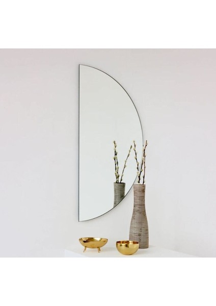 Şık Turuncu Dekoratif Ayna, Konsol ve Hol Için, Modern ve Zarif Tasarım