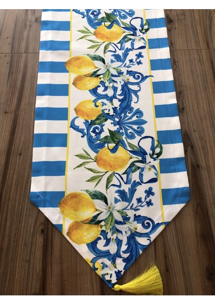 Mavi Çizgili Limon Desenli Runner modelleri