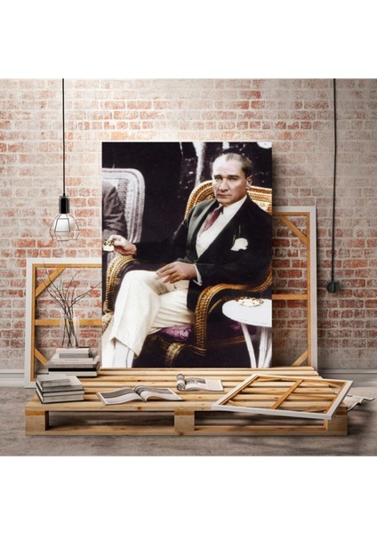 Çok Renkli Atatürk Temalı Kanvas Tablo, Dekoratif ve Şık Tasarım fiyatları