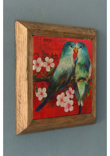 Kırmızı Taş Tablo 28X28 Cm, Masif Çerçeve, Dekoratif ve Şık Tasarım fiyatları