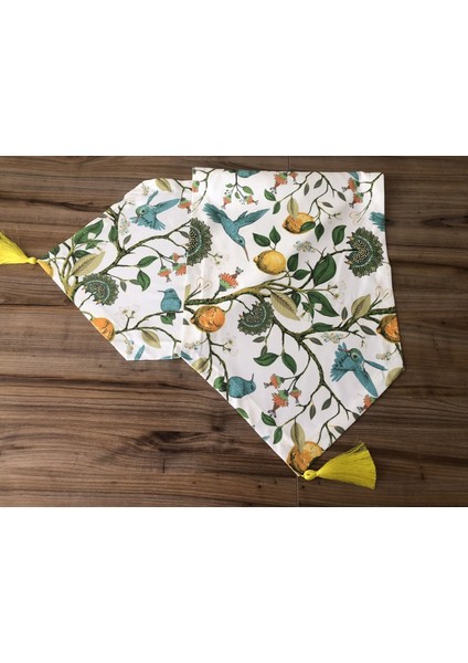 Sinek Kuşu ve Limon Ağacı Desenli Runner