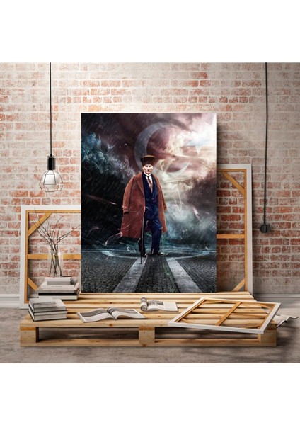 Çok Renkli Atatürk Temalı Kanvas Tablo, Dekoratif ve Şık Ev Sanatı