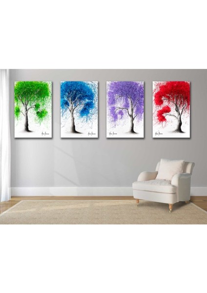 Renkli Sanat Eseri Kanvas Tablo, Dinamik ve Canlı Dekorasyon Parçası fırsatları