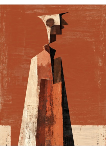 Korvin Soyut Geometrik Portre - Art Collection - Çerçevesiz fiyatları