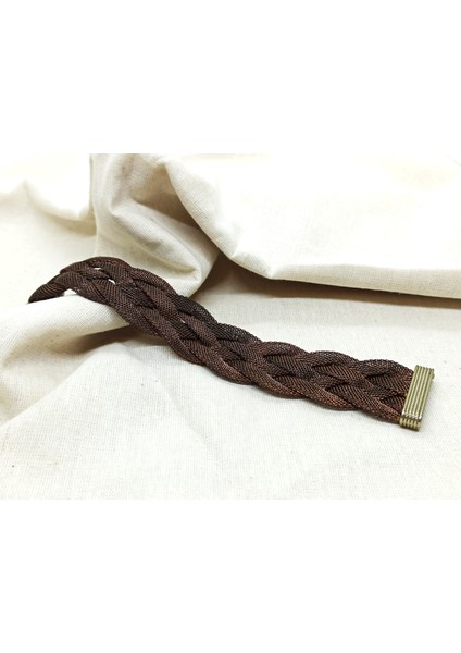 Bronz Kahverengi Zırh Örgü Kadın Bileklik indirimleri