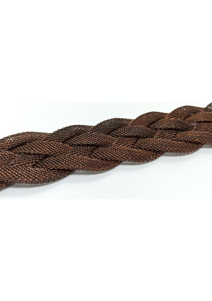 Bronz Kahverengi Zırh Örgü Kadın Bileklik