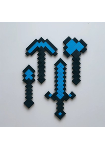 4’lü Craft Set – Balta, Kılıç, Ok & Kürek (Mc)