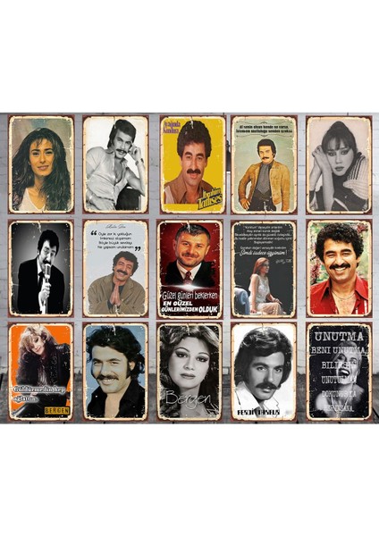 Çok Renkli 15’li 20X30 cm Mdf Tablo Seti, Sanat ve Dekorasyon Hediye