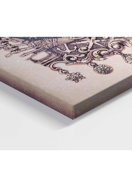 Renkli Osmanlı Tuğrası Dekoratif Kanvas Tablo, Şık ve Özgün Duvar Süsü modelleri