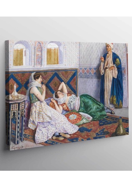 Renkli Kadınlar Haremde Kanvas Tablo, Şık ve Canlı Dekorasyon Parçası