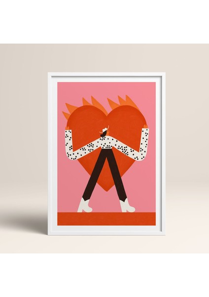 Beyaz Ahşap Çerçeveli Tek Parça Poster Tablo TK/1417 modelleri