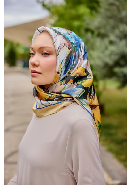 Sarı Papatya KRİSTAL EŞARP